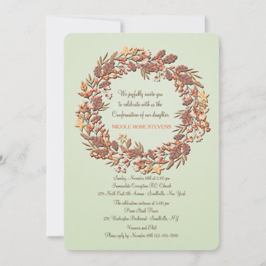 Wunderbare Herbsteinladung Einladung (Vorderseite)