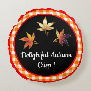 Wunderbare Herbstknackung Whimsikaler Blätter Rundes Kissen
