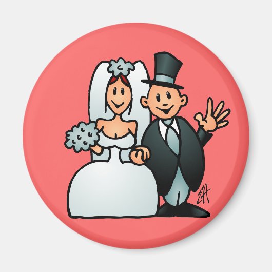 Wunderbare Hochzeit Magnet (Vorne)