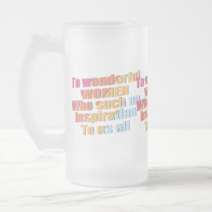 wunderbare Inspiration für Frauen Mattglas Bierglas