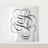 Wunderbare JOY Calligrafy Letters Weihnachten Wandteppich (Vorderseite)