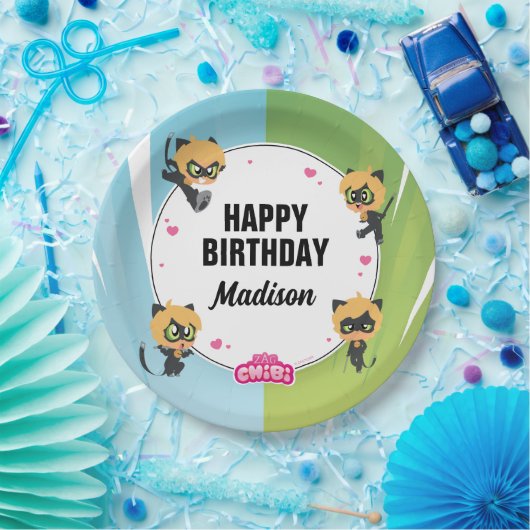 Wunderbare Katze Noir Birthday Pappteller (Party)