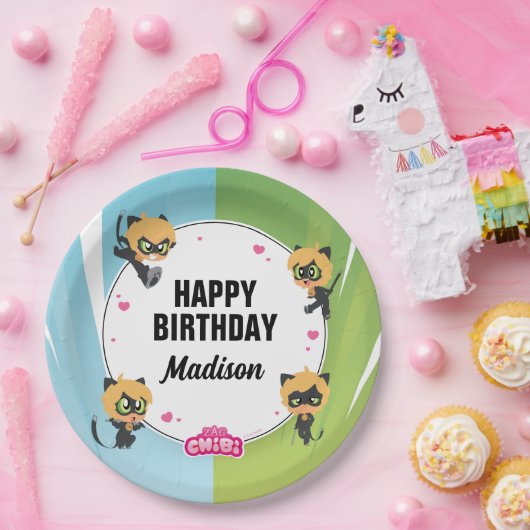 Wunderbare Katze Noir Birthday Pappteller (Party)