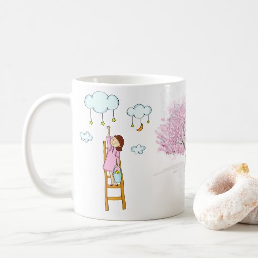 Wunderbare Land-Tasse Kaffeetasse (Mit Donut)
