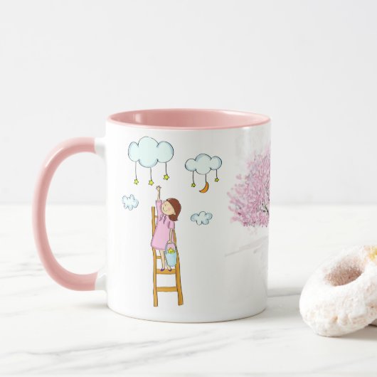 Wunderbare Land-Tasse Tasse (Mit Donut)