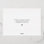 Wunderbare Lebensfoil Weihnachtskarte Weihnachtska Folien Feiertagskarte (Rückseite)