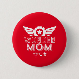 Wunderbare Mama Muttertag Geschenk Superheldin Mam Button