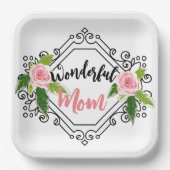 Wunderbare Mama Pappteller (Vorderseite)
