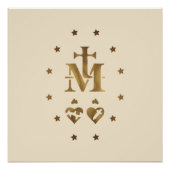 Wunderbare Medaille, Medaille unserer Dame der Gna Poster (Vorderseite)