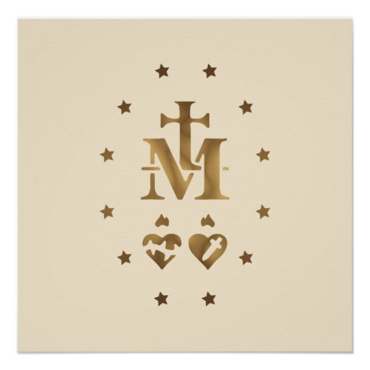 Wunderbare Medaille, Medaille unserer Dame der Gna Poster (Vorderseite)