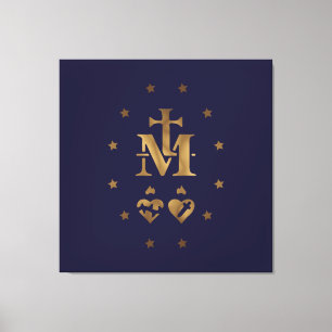 Wunderbare Medaille, Medaille unserer Lady of      Leinwanddruck