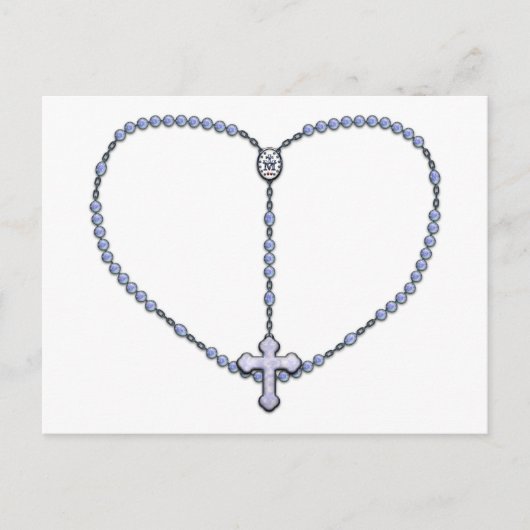 Wunderbare Medaille Rosary Postkarte (Vorderseite)