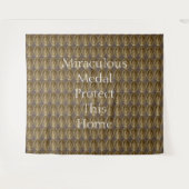 Wunderbare Medaille schützen diese Zuhause Wandteppich (Vorderseite (Horizontal))