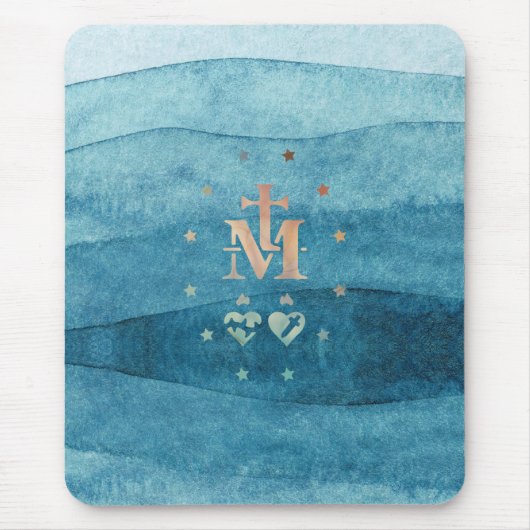 Wunderbare Medaille Unsere Dame der Gnade Mousepad (Vorne)