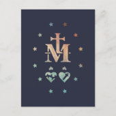 Wunderbare Medaille Unsere Dame der Gnade Postkarte (Vorderseite)