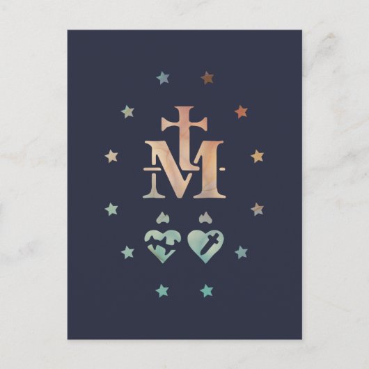 Wunderbare Medaille Unsere Dame der Gnade Postkarte (Vorderseite)