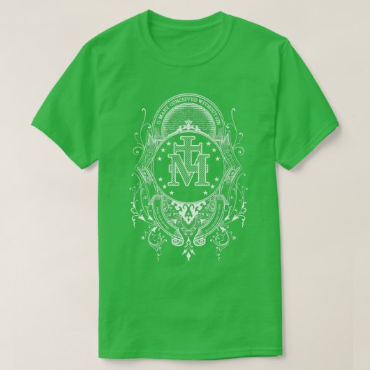 Wunderbare Medaille Unsere Dame von Grace segnete T-Shirt (Design vorne)
