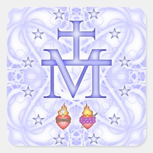 Wunderbare Medallion Quadratischer Aufkleber (Vorderseite)