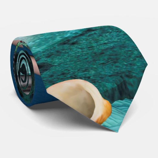 Wunderbare Meerjungfrau mit Fantasiefischen Krawatte (Gerollt)