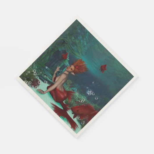 Wunderbare Meerjungfrau Serviette (Ecke)