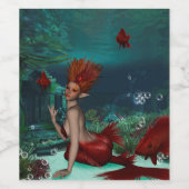 Wunderbare Meerjungfrau Weinetikett (Einzelnes Label)