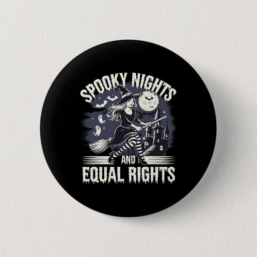 Wunderbare Nächte und gleichberechtigte Halloween- Button (Vorderseite)