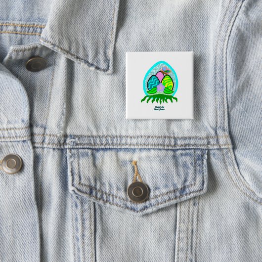 Wunderbare Ostereier 2 Zoll Höhe Knopf Button (Beispiel)