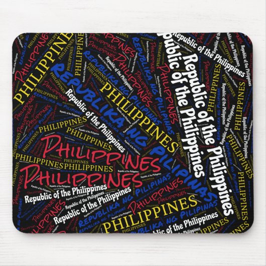 Wunderbare philippinische Flaggenfarben Patriotic Mousepad (Vorne)
