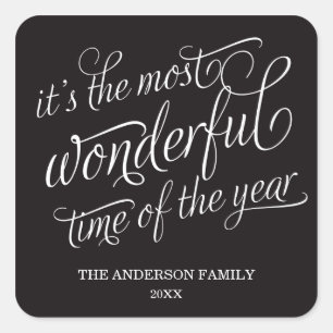 WUNDERBARE %PIPE% FEIERTAGS-AUFKLEBER QUADRATISCHER AUFKLEBER