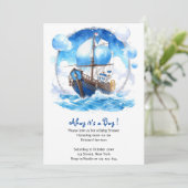 Wunderbare Reise: Kinderdusche Einladung (Stehend Vorderseite)