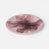 Wunderbare Rose Ombre Dimensional Effect Party Pappteller (Schrägansicht)