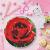 Wunderbare Rote Rose Liebe Pappteller (Party)