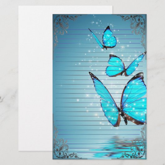 Wunderbare Schmetterlinge Briefpapier (Vorne/Hinten)