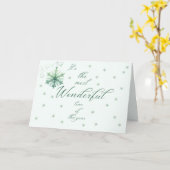 Wunderbare Schneeflocken-Weihnachtskarte Karte (Gelbe Blume)