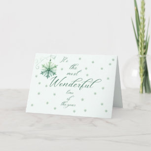 Wunderbare Schneeflocken-Weihnachtskarte Karte