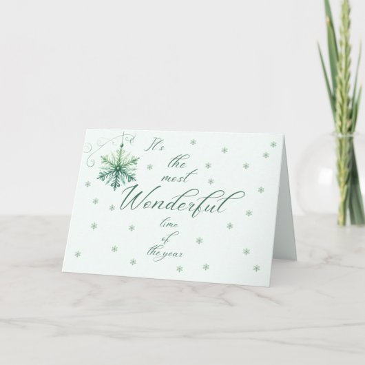 Wunderbare Schneeflocken-Weihnachtskarte Karte (Vorderseite)