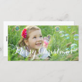 Wunderbare Script Weihnachtsfotokarte Feiertagskarte (Vorne/Hinten)