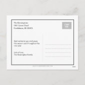 Wunderbare Script Weihnachtsfotokarte Feiertagspostkarte (Rückseite)