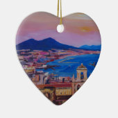 Wunderbare Stadt-Ansicht von Neapel mit Berg Vesuv Keramik Ornament (Rechts)
