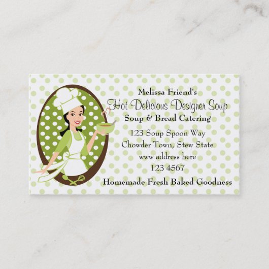 Wunderbare Suppe Visitenkarte (Vorderseite)