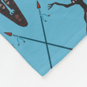 Wunderbare Symbole Abstraktes Muster Fleecedecke (Ecke)