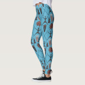 Wunderbare Symbole Abstraktes Muster Leggings (Links)