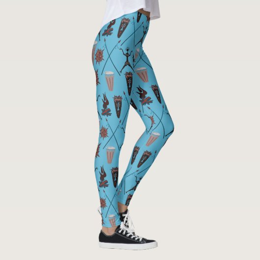 Wunderbare Symbole Abstraktes Muster Leggings (Rechts)