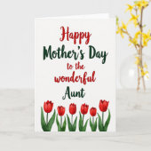 Wunderbare Tante Tulip Mutter Karte (Gelbe Blume)