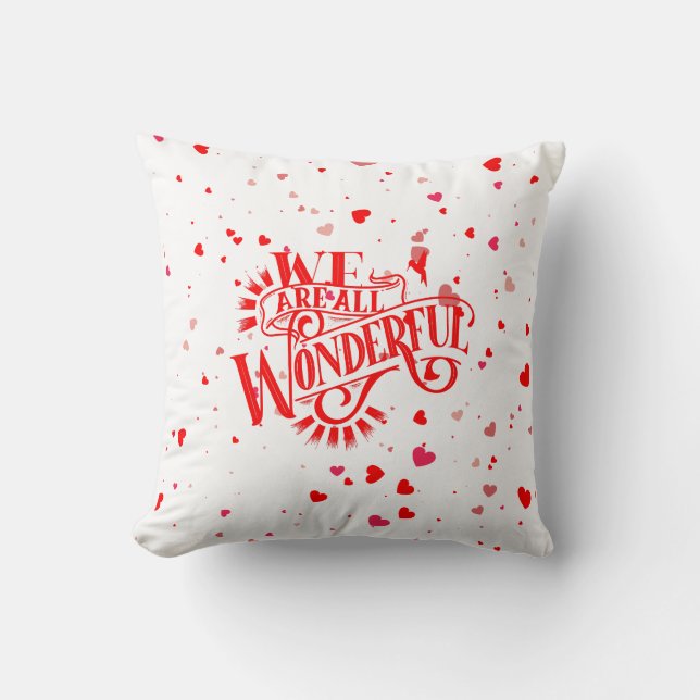 Wunderbare Typografie Kissen (Vorderseite)