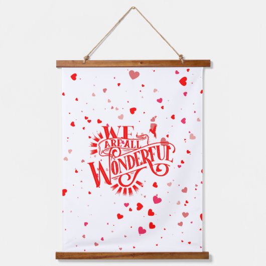 Wunderbare Typografie Wandteppich Mit Holzrahmen (Vorderseite)