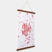 Wunderbare Typografie Wandteppich Mit Holzrahmen (Gewinkelt)