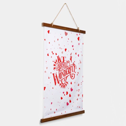 Wunderbare Typografie Wandteppich Mit Holzrahmen (Gewinkelt)