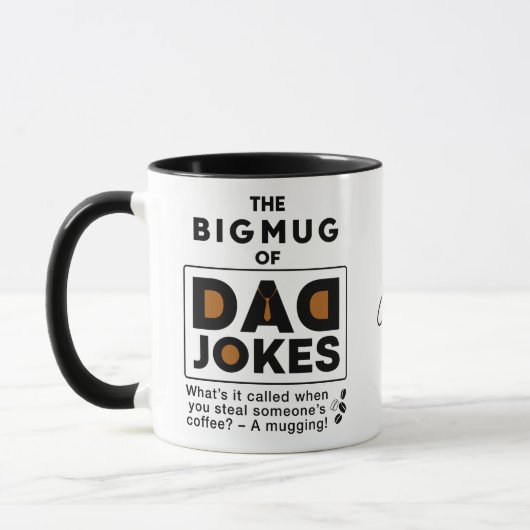 Wunderbare Vater Jokes Design Text Typografie Tasse (Links)