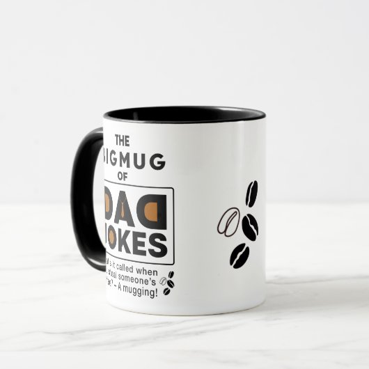 Wunderbare Vater Jokes Design Text Typografie Tasse (Vorderseite Links)